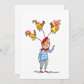 Drie Franse kippen Kaart (Voorkant / Achterkant)