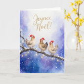 Drie Franse Kippen Kerstkaarten Kaart (Gele Bloem)