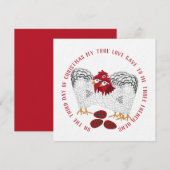 Drie Franse kippen Kerstlied 12 dagen lied Feestdagenkaart (Voorkant / Achterkant)