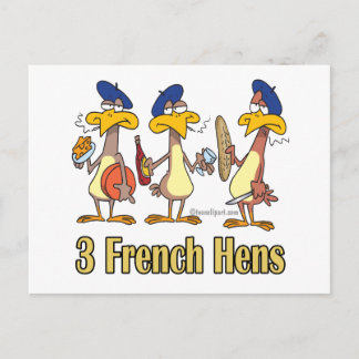 drie franse kippen op de derde kerstdag feestdagenkaart
