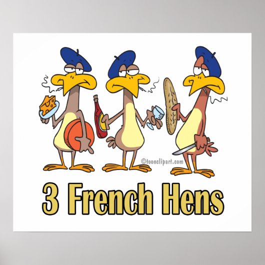 drie franse kippen op de derde kerstdag poster (Voorkant)