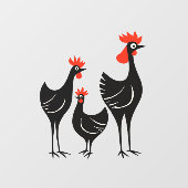 Drie Franse Kippen Retro Midden-Eeuwse Uitknip 3 Raamsticker (Vel)