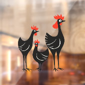 Drie Franse Kippen Retro Midden-Eeuwse Uitknip 3 Raamsticker (Vel 2)