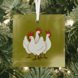 Drie Franse Kippen Retro Midden-Jaren-Stijl Uitkni Glas Ornament