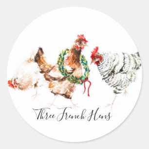 Drie Franse kippen Ronde Sticker