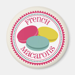 Drie Franse Macarons Magneet