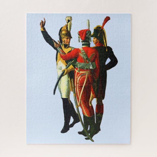 drie Franse soldaten ongeveer 1800 Legpuzzel (Verticaal)