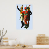 drie Franse soldaten ongeveer 1800 print (Keuken)