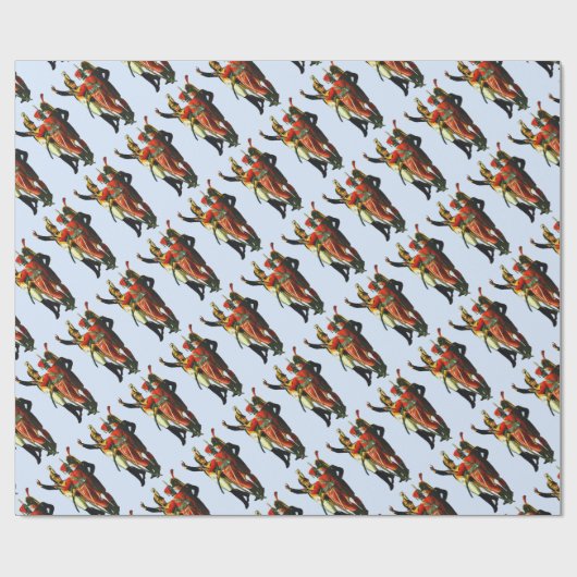 drie Franse soldaten ongeveer 1800 print Cadeaupapier (Vlak)