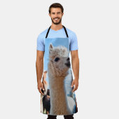 Drie Funny Alpacas Schort (Gedragen)