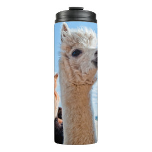 Drie Funny Alpacas Thermosbeker