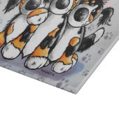 Drie Funny Bernese Mountain Dogs Cutting Board Snijplank (Hoek)