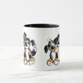 Drie Funny Bernese Mountain Dogs Mok (Midden)