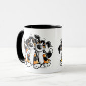 Drie Funny Bernese Mountain Dogs Mok (Voorkant links)