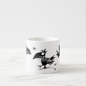 Drie Funny Black Crows Espresso Kop (Voorkant)