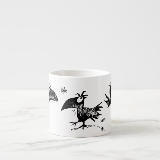 Drie Funny Black Crows Espresso Kop (Voorkant)