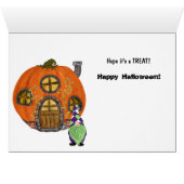 Drie Funny Gnomes Halloween Trick or treat (Binenzijde Horizontaal (Onderkant))