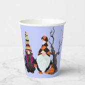Drie Funny Halloween Gnomes  Papieren Bekers (Links)