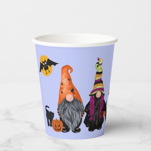 Drie Funny Halloween Gnomes Papieren Bekers (Voorkant)