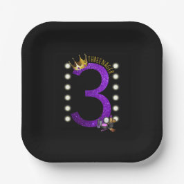 Drie gaan op dertien MUA prinses verjaardag Papieren Bordje