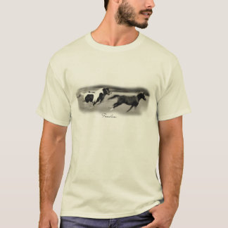 Drie galopingpaarden t-shirt