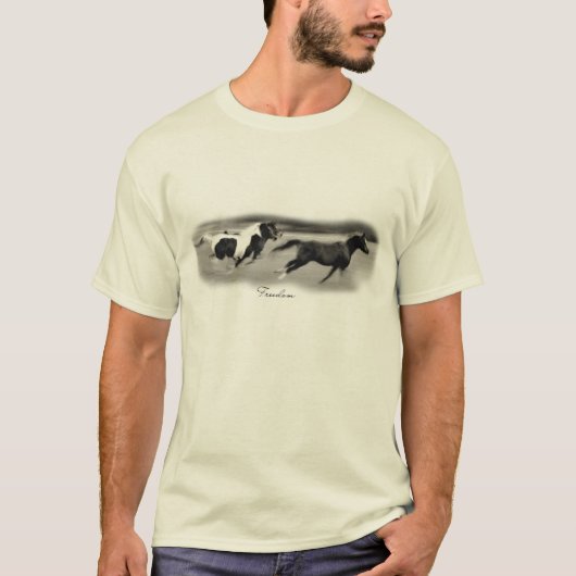 Drie galopingpaarden t-shirt (Voorkant)
