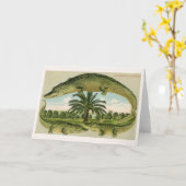 Drie gators en een palmboom kaart (Gele Bloem)
