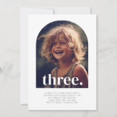 Drie gebogen foto Verjaardag Kaart (Voorkant)