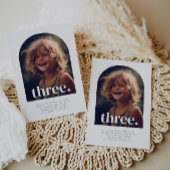 Drie gebogen foto Verjaardag Kaart