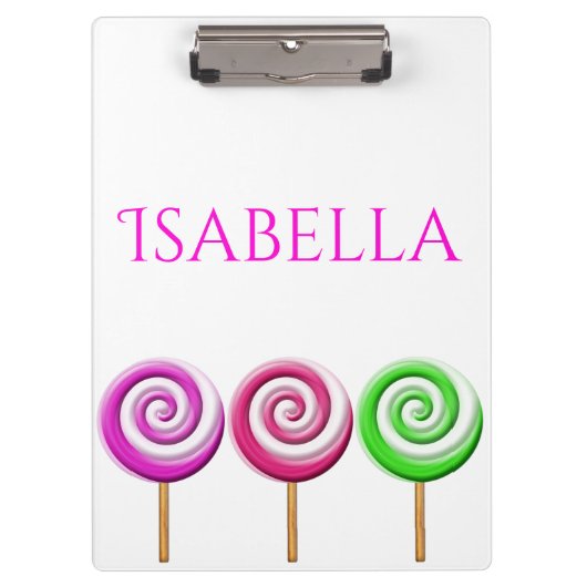 Drie gedraaide Lolly Poppen klembord (Voorkant)