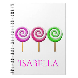 Drie gedraaide Lolly Poppen spiraal Notitieboek