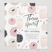 Drie Geest Boho Halloween Ghost 3e Verjaardag Kaart (Voorkant / Achterkant)