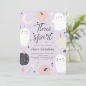 Drie Geest Boho Halloween Ghost 3e Verjaardag Kaart (Staand voorkant)