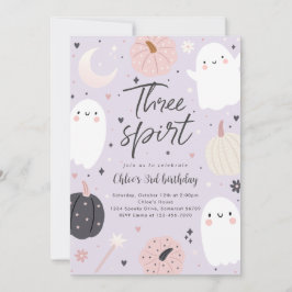 Drie Geest Boho Halloween Ghost 3e Verjaardag Kaart