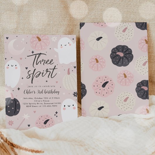 Drie Geest Boho Halloween Ghost 3e Verjaardag Kaart