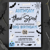 Drie Geest. Boys Halloween 3rd Birthday Kaart