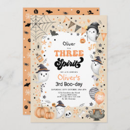 Drie Geest | Cute Halloween Ghost 3rd Birthday Kaart