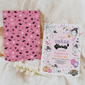 Drie Geest | Girl Halloween Ghost 3e verjaardag Kaart