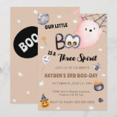 Drie Geest Halloween 3e Verjaardag Kaart (Voorkant / Achterkant)