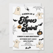 Drie Geest Halloween 3e verjaardag partij Kaart (Voorkant)