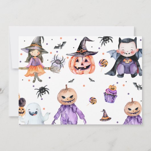 Drie Geest Halloween Ghost 3e Verjaardag Foto Kaart (Achterkant)