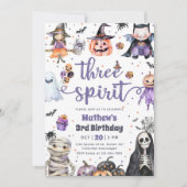 Drie Geest Halloween Ghost 3e Verjaardag Kaart (Voorkant)