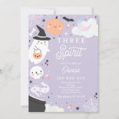 Drie Geest Halloween Ghost 3e Verjaardag Party Kaart (Voorkant)