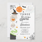 Drie Geest Halloween Ghost 3e Verjaardag Party Kaart (Voorkant)