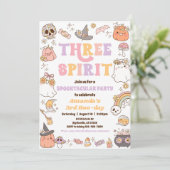 Drie Geest Halloween Ghost Uitnodiging (Staand voorkant)