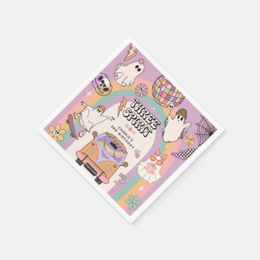 Drie Geest Retro Fun 3e Verjaardagsfeest Servet (Hoek)