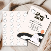 Drie Geest Retro Halloween 3e Verjaardag Party Kaart