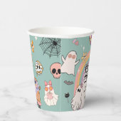 Drie Geest Retro Halloween 3e Verjaardag Party Papieren Bekers (Rechts)