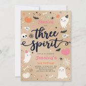 Drie Geestelijke Halloween Ghost 3rd Birthday Kaart (Voorkant)