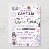 Drie Geestelijke Meisjes Halloween 3e Verjaardagsf Kaart (Voorkant)